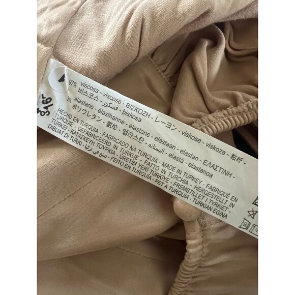 Zara Women M Tan Satin Ruched Corset Top Cropped Bustier Cami Lingerie Style - Picture 4 of 11